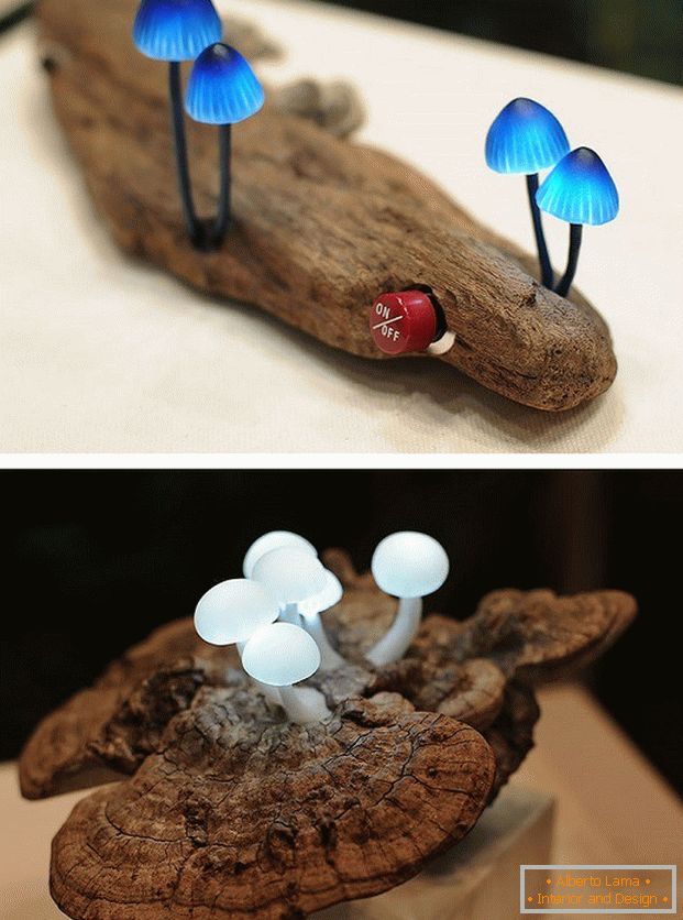 Світлодіодний світильник у формі грибів на милиці