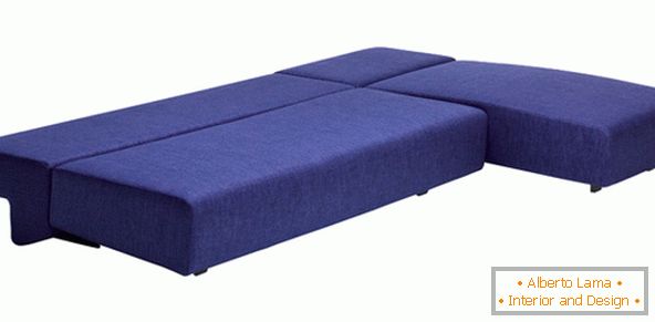 Кутовий диван Cosma в розкладеному вигляді