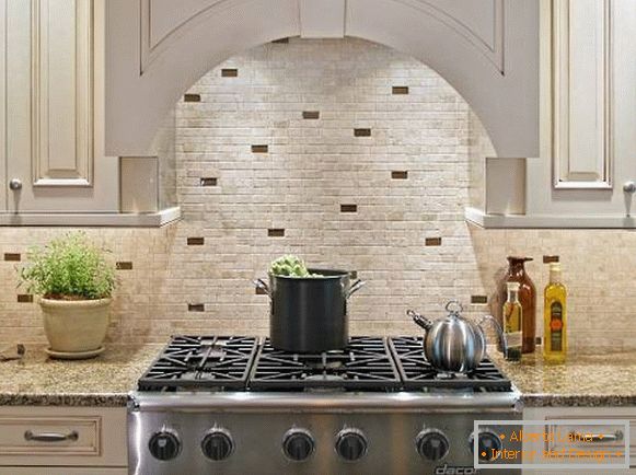 Екстравагантна сучасна кухонна плитка Backsplash Ідеї Кирпична стіна Білий колірний дизайн