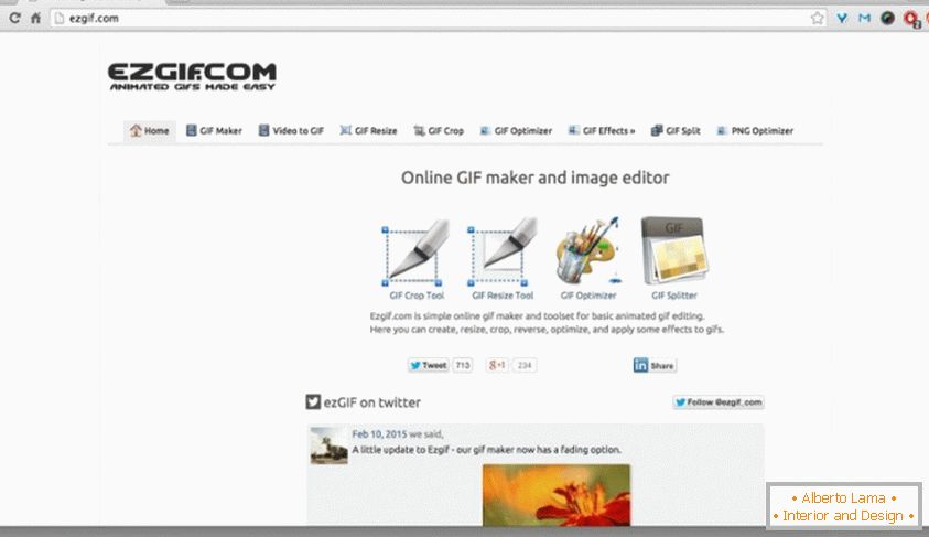 Інтернет редактор GIF та редактор зображень