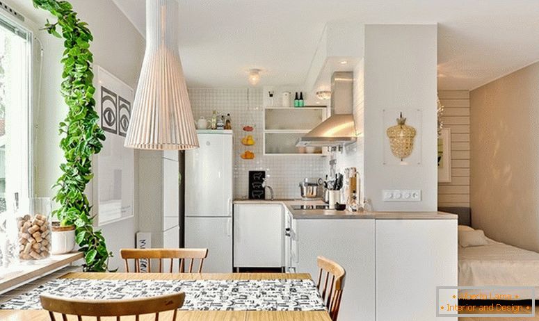 Кухня невеликої квартири в Швеції