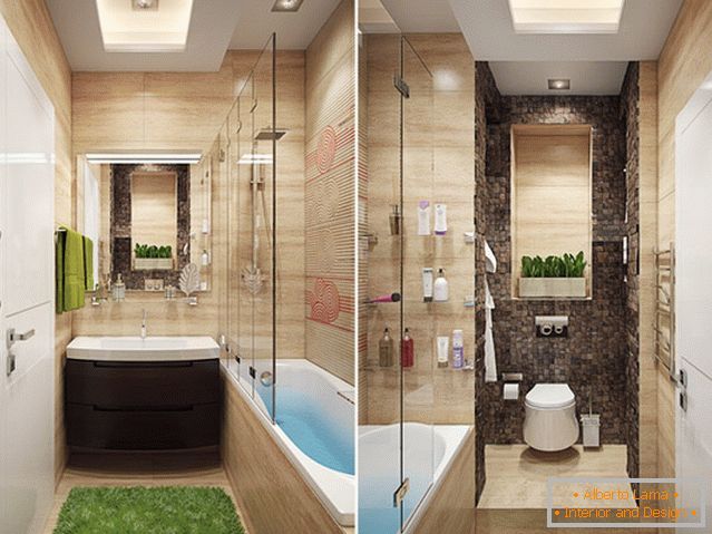 Дизайн інтер'єру маленької ванни