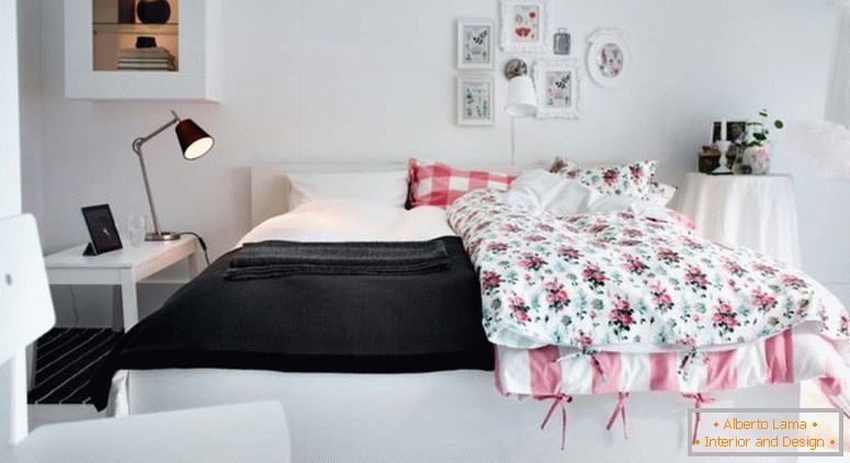 рожево-біла спальня-дизайн