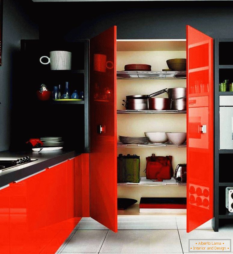 28-червона і чорна кухня