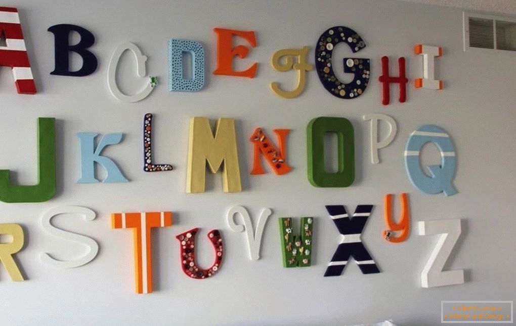 Букви для дитячої кімнати