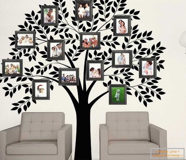 Аплікація на стіні сімейне дерево