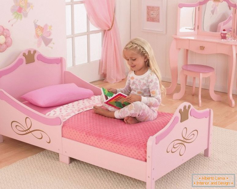 принцеса-рожеві дівчата-ліжко-2