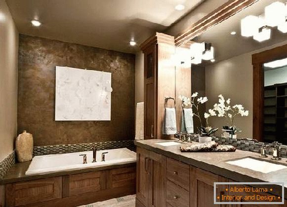 дизайн великої ванної кімнати поєднаної з туалетом, фото 21