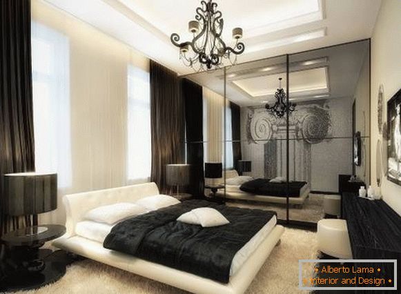 Дизайн спальни частного дома в стиле luxury
