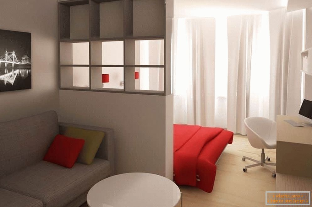 Дизайн спальні і вітальні в одній кімнаті