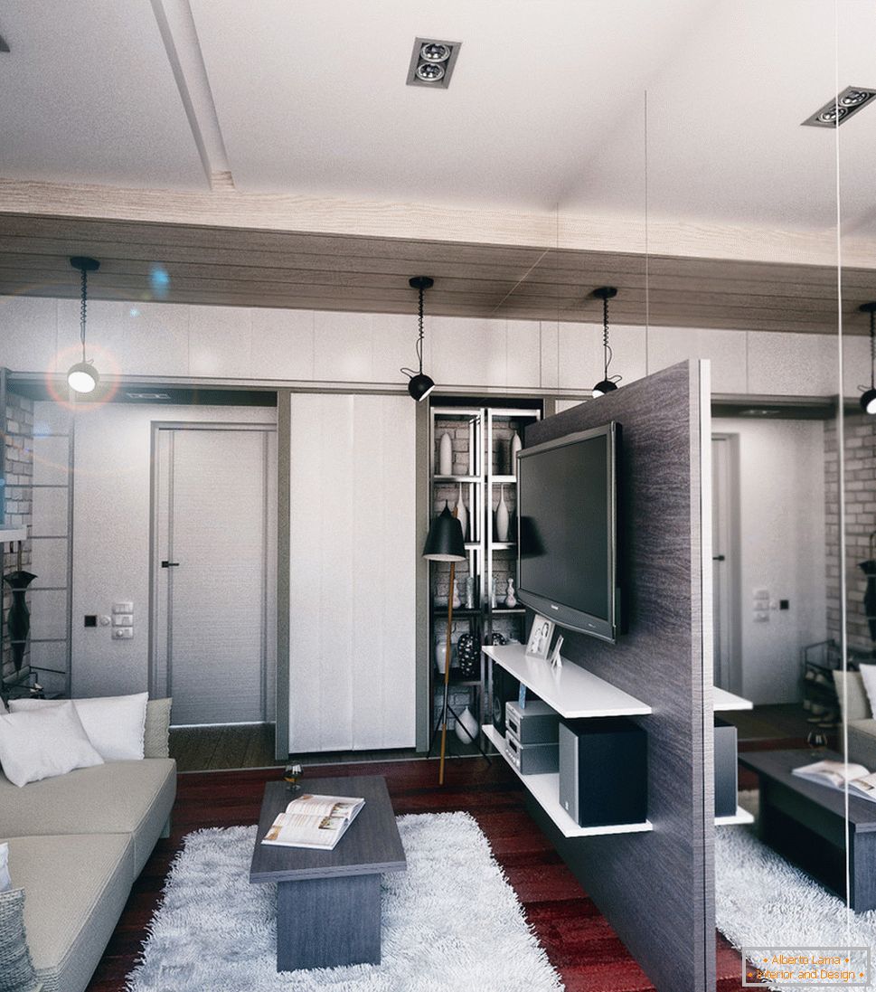 Дизайн інтер'єру маленької квартири в стилі лофт - фото 3