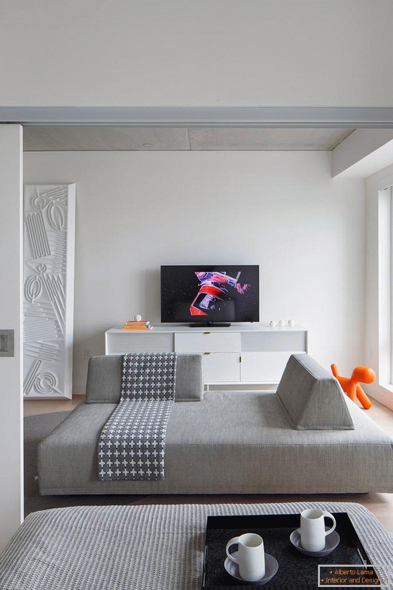 Дизайн інтер'єру маленької квартири в сірих тонах