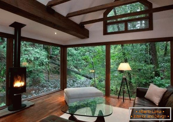 Дизайн інтер'єру заміського будинку - фото кімнат в стилі еко