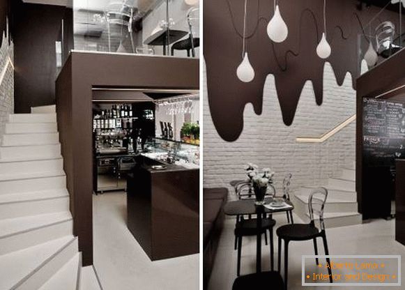 Сучасний дизайн кафе бару Chocolate Bar