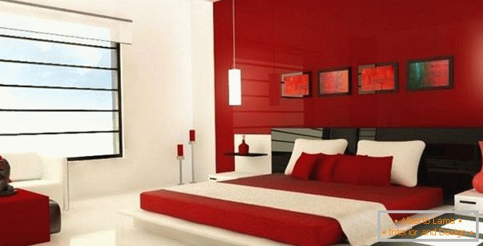 дизайн червоною спальні, фото 24