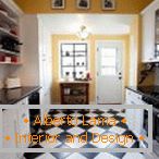 Дизайн кухні з шаховим підлогою