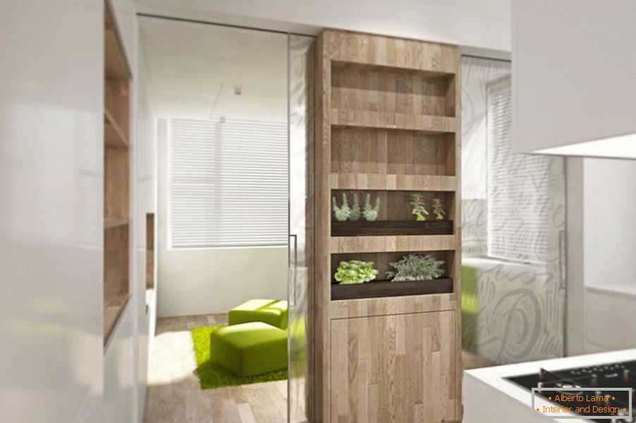Дизайн квартири трансформер: маленька кухня