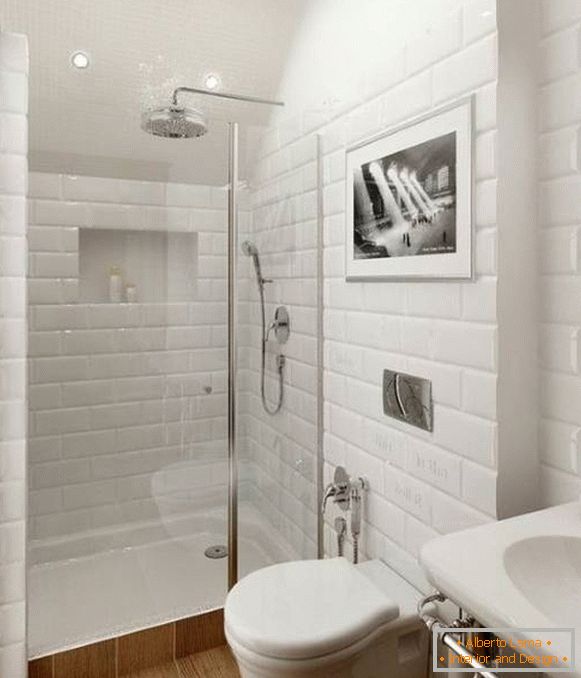 Дизайн суміщеного санвузла - фото з душовою кабіною