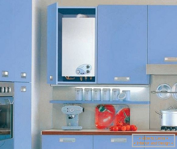 дизайн маленької кухні з газовою колонкою фото, фото 39
