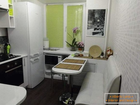 Дизайн маленьких кімнат в квартирі: кухня з барною стійкою замість столу