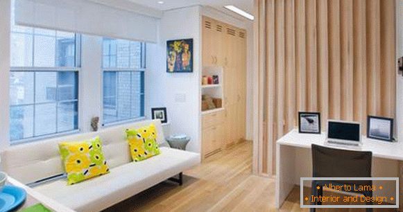 Дизайн маленьких кімнат в квартирі - як розділити на 2 зони