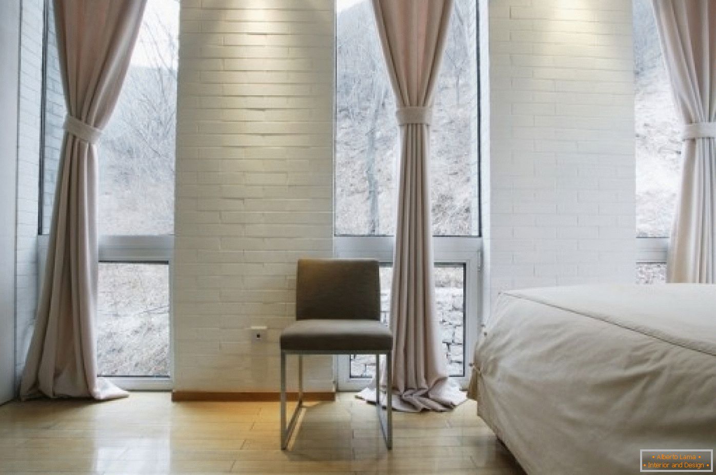 Дизайн спальні в білих кольорах
