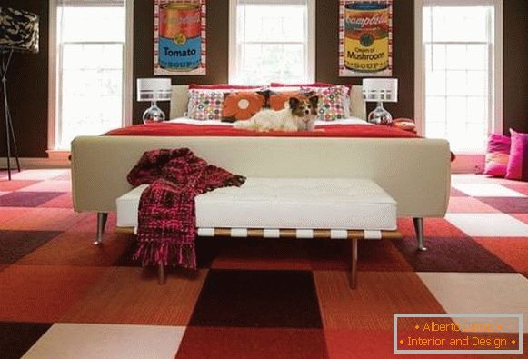 Яскрава спальня в стилі 60-х