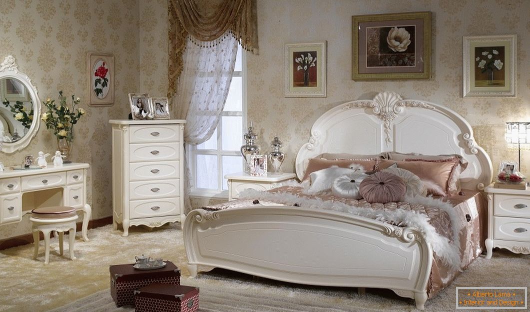 Дизайн спальни во французском стиле
