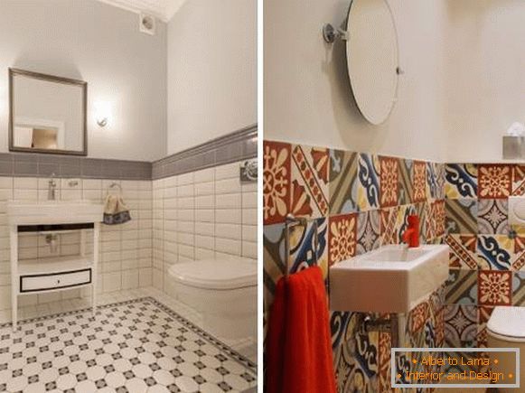 Дизайн туалету - фото красивою плитки в інтер'єрі