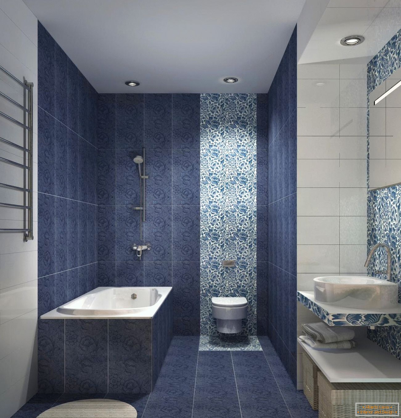 Дизайн вузької ванної кімнати