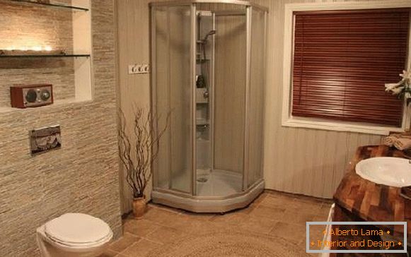 дизайн ванної кімнати з туалетом і пральною машиною, фото 8