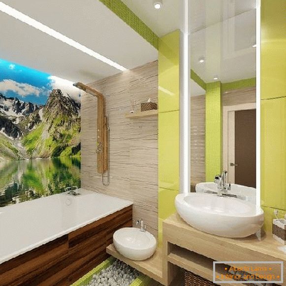 дизайн ванної кімнати з туалетом і пральною машиною, фото 26
