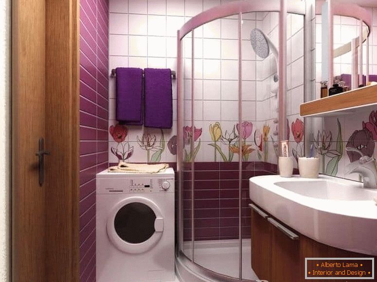 Варіант дизайну керамічною плиткою у ванній кімнаті