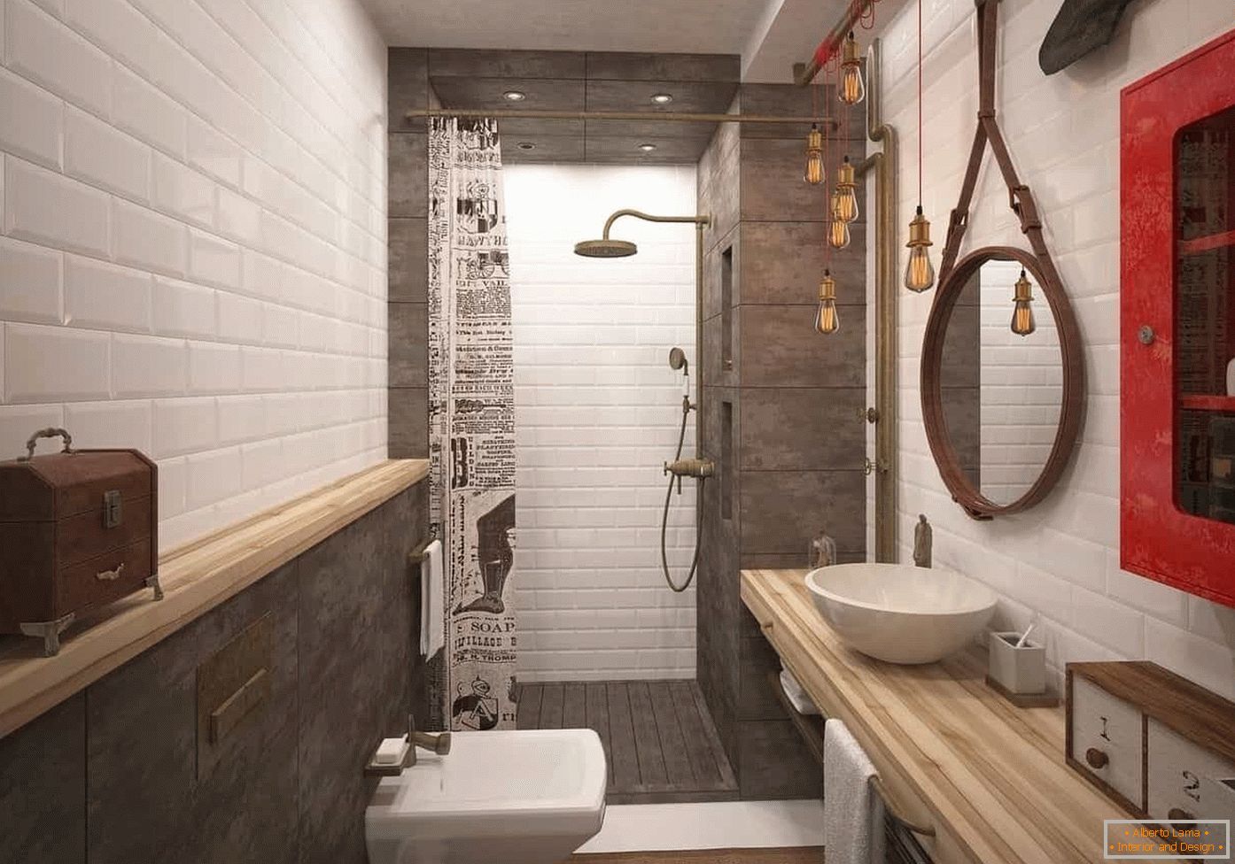 ванна кімната в стилі лофт