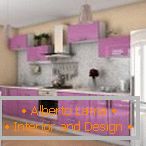 Класичний дизайн фіолетовою кухні