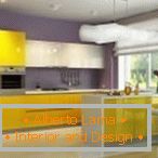 Жовто-фіолетова кухня