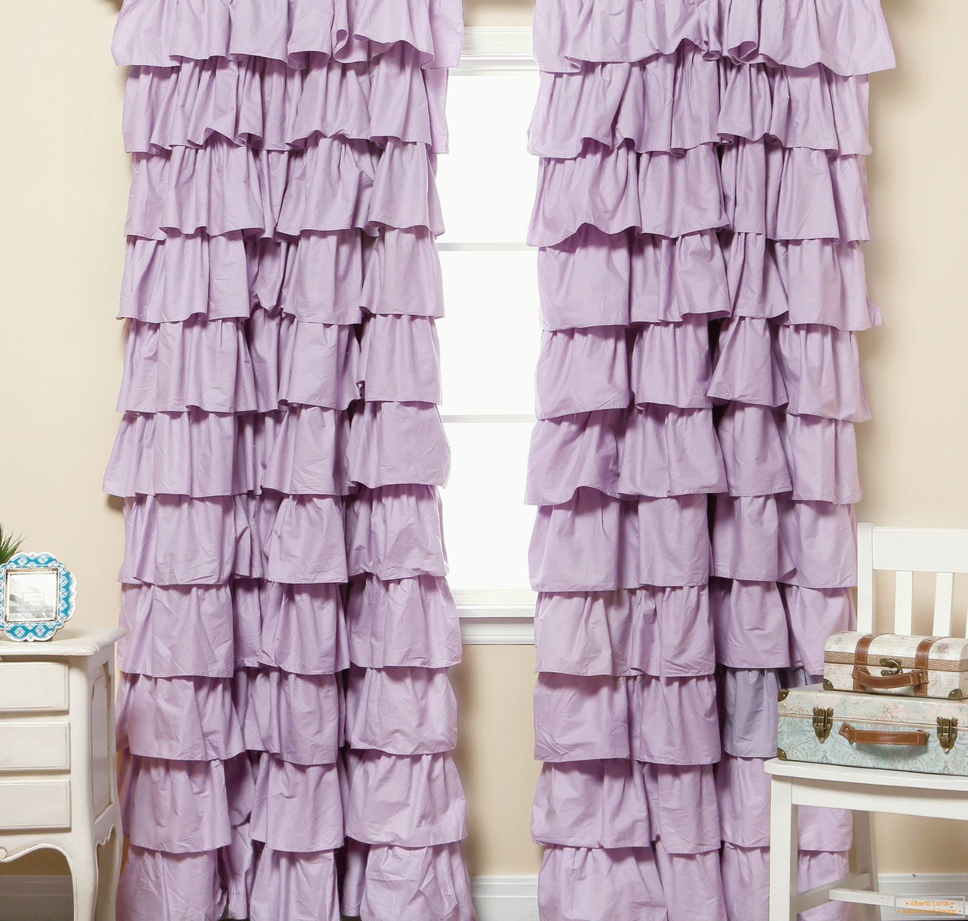 Оригінальні фіолетові штори