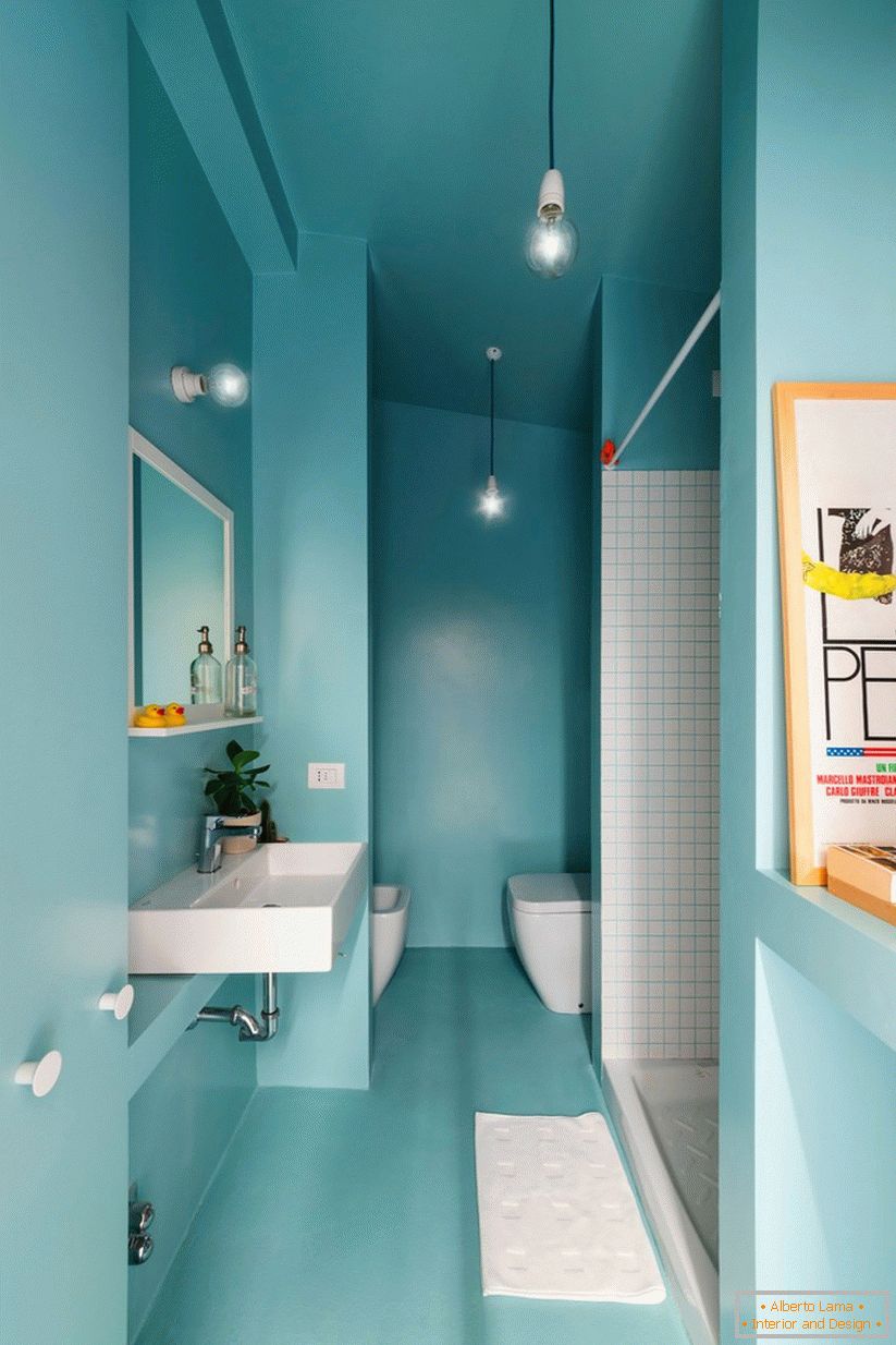 Інтер'єр ванна в бірюзовому кольорі