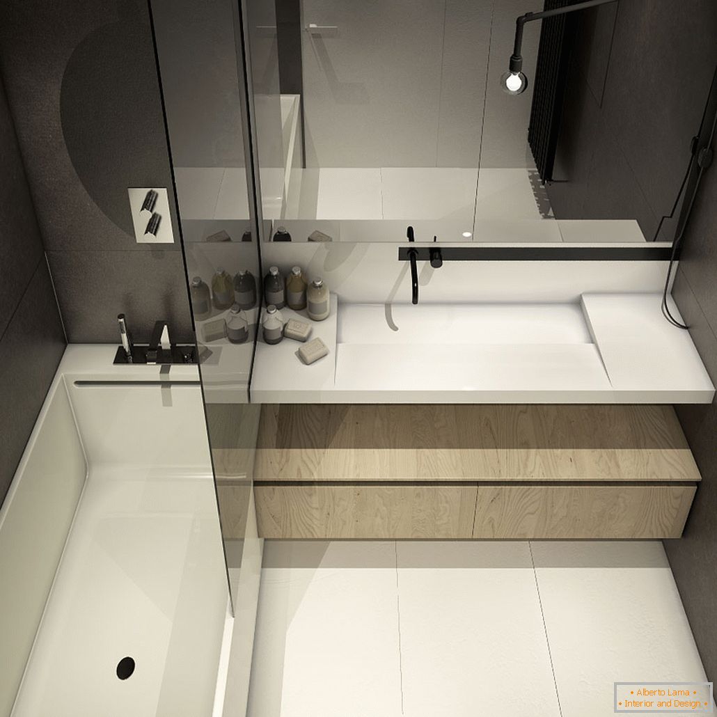 Дизайн ванної для маленької квартири в стилі лофт - фото 2