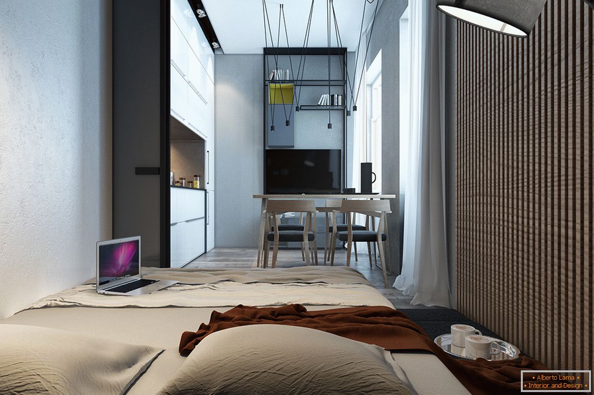 Дизайн спальні для маленької квартири в скандинавському стилі - фото 2