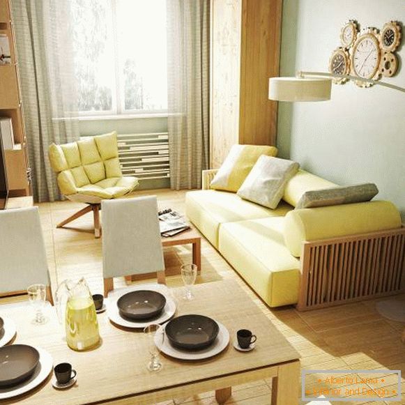 Найкрасивіші однокімнатні квартири студії - дизайн фото кухні вітальні