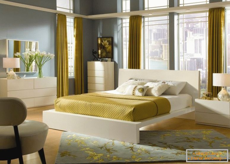 привабливі ikea-кровати-набори-з-сучасні-спальні-з-дерев'яними-headboard-and-footboard-також-плаваючою-nightstand-ідеї-також-білий комод-з-квадратним-дзеркалом та-ліжком- настільна лампа