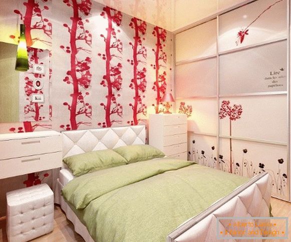 яркий інтер'єр дитячої спальні для девочки подростка