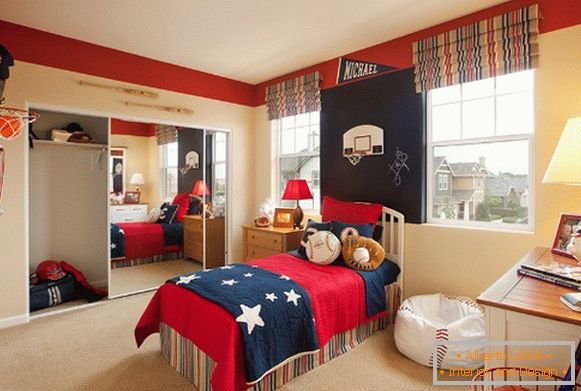 інтер'єр дитячої спальні для мальчика в американском стиле