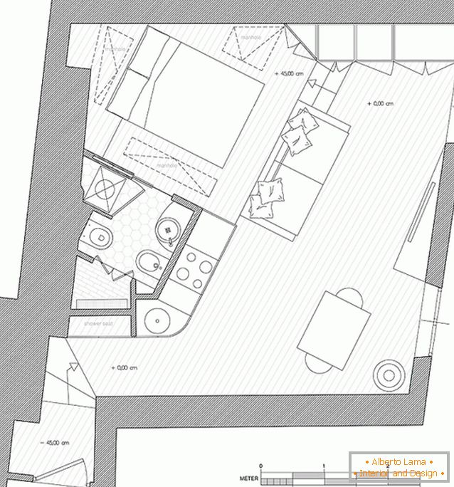 Планування квартири від студії дизайну Archifacturing