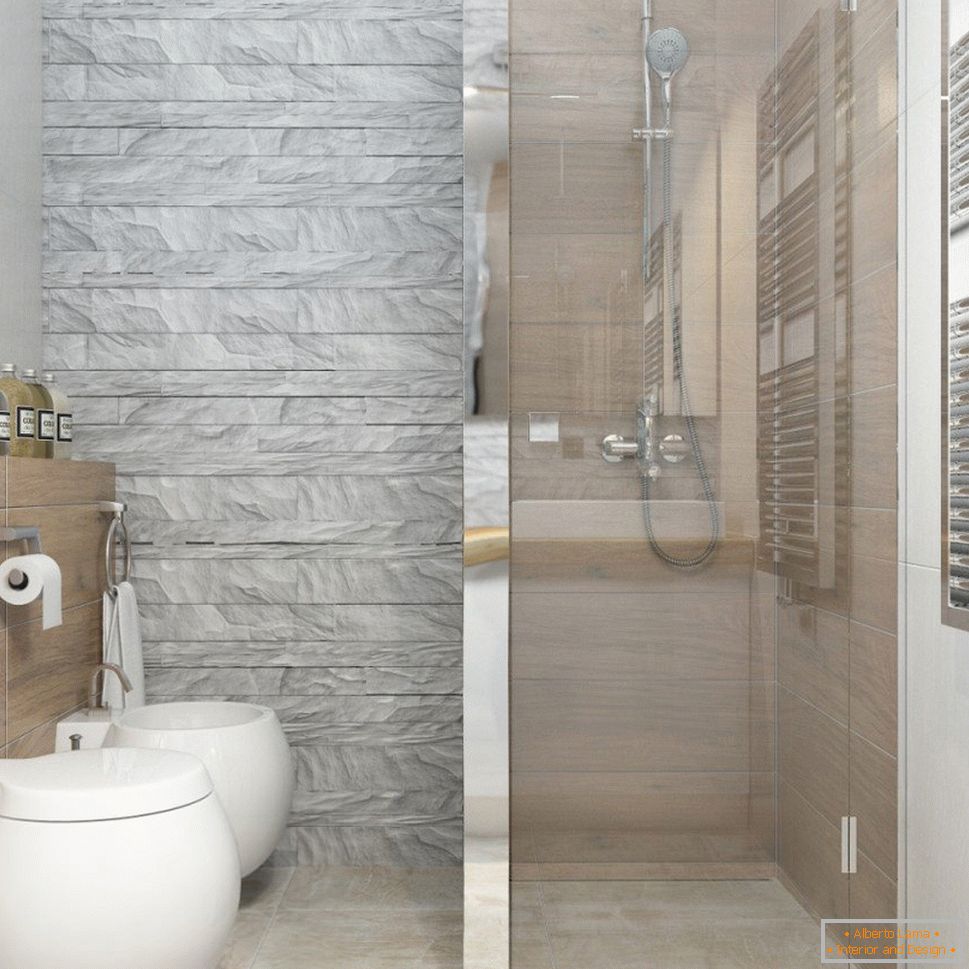 Дизайн інтер'єру ванної кімнати в стилі білий мінімалізм