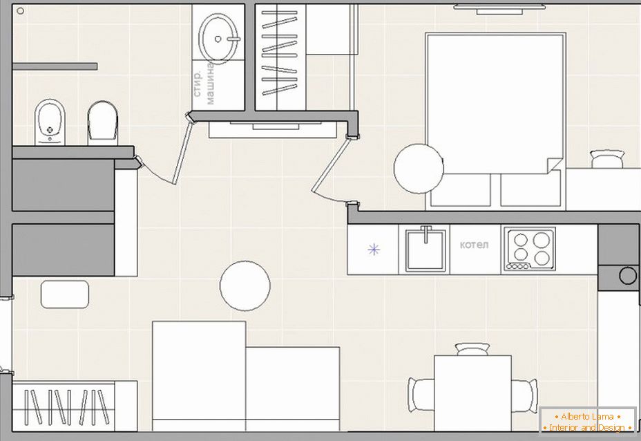 План малогабаритної 2-кімнатної квартири
