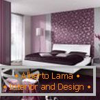 Ліловий колір для дизайну спальні