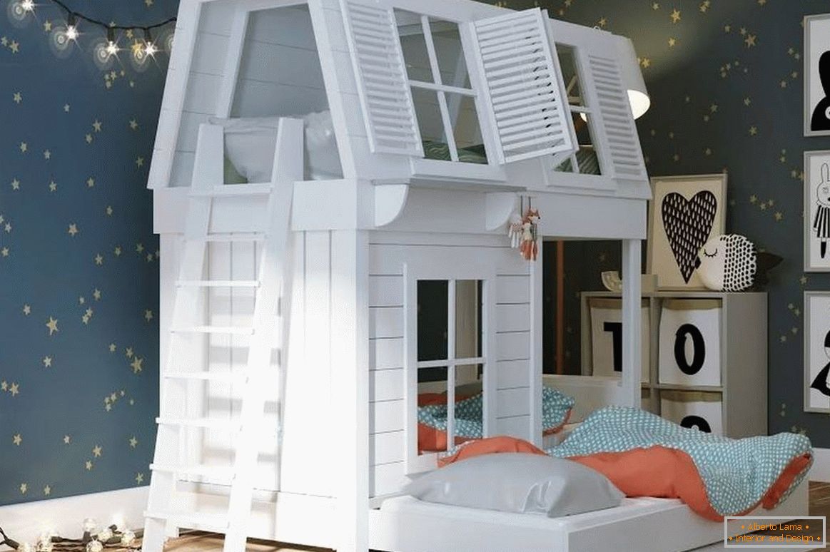 Ліжко в формі будиночка