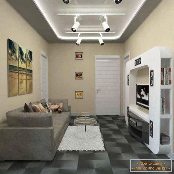 Сучасний дизайн двокімнатної квартири в стилі хай тек